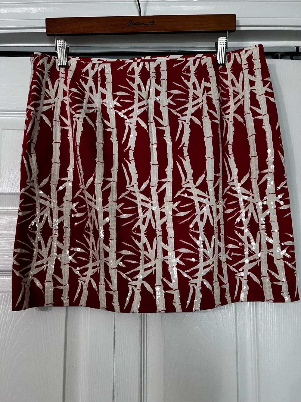 Michael Kors Sequin Bamboo Pattern Mini Skirt